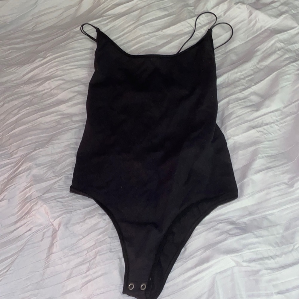 Ribbed Open Back Bodysuit